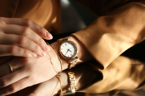 Trendy female wristwear with bracelet and watch combo